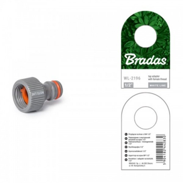 Адаптер WHITE LINE с внутренней резьбой 1/2" (25 шт.) WL-2196 (Bradas)