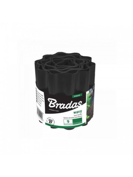 Бордюр волнистый 9м*25см черный (Bradas)