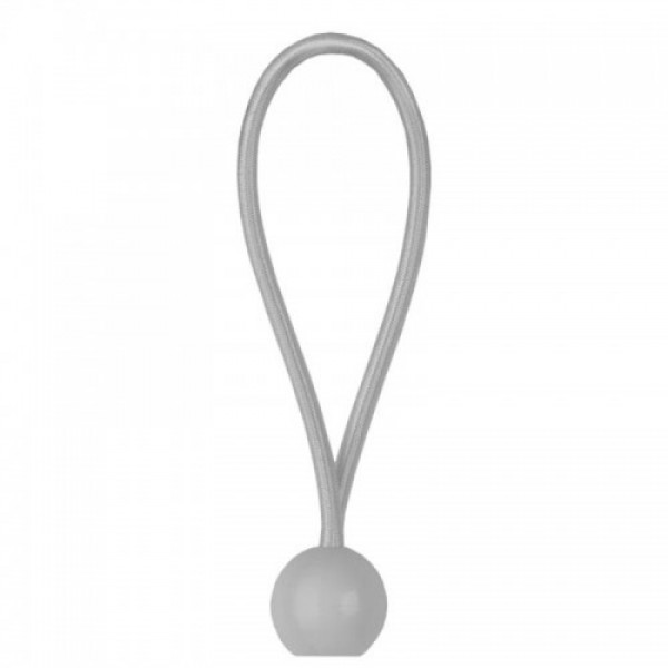 Эластичный резиновый шнур с шариком 15см BUNGEE CORD BALL серый (25 шт.) (Bradas)
