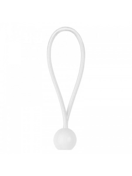 Эластичный резиновый шнур с шариком 20см BUNGEE CORD BALL серый белый (25 шт.) (Bradas)