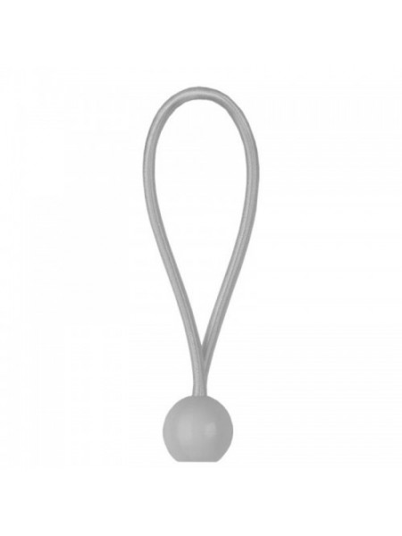 Эластичный резиновый шнур с шариком 20см BUNGEE CORD BALL серый (25 шт.) (Bradas)