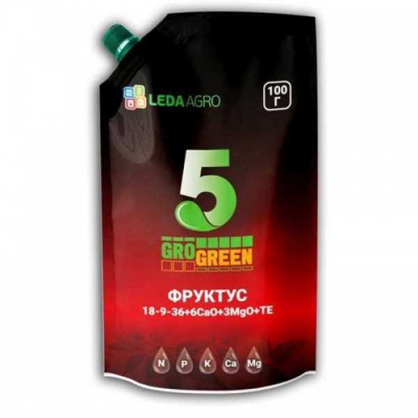 Фруктус 5 Гель (Five Fructus Gel) 18-9-36+6Ca+3MqO+TE удобрение (GroGreen)