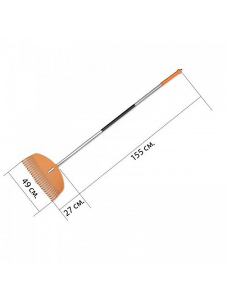 Грабли пластиковые TQ 23 зубца с алюминиевым древком, TQ-G23TA (Bradas)