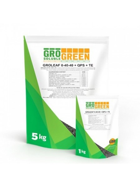 Гролиф (Groleaf) 0-40-40+TE+QPS45 водорастворимое удобрение (GroGreen)
