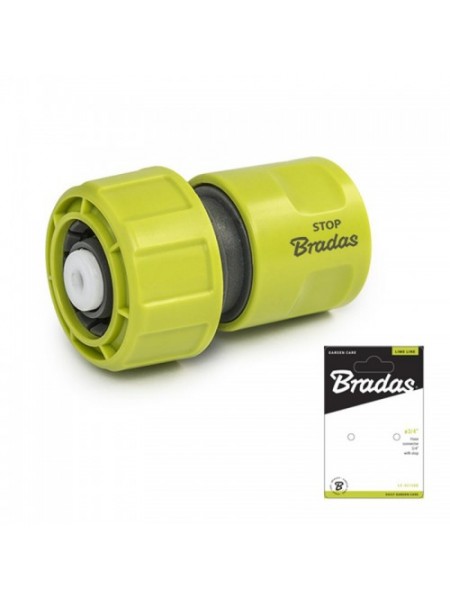Коннектор для шланга 3/4" LIME EDITION - STOP (25 шт.) LE-2150 (Bradas)
