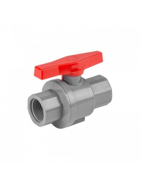 Шаровой кран для труб ПВХ PN10 - одинарный штуцер 1", DSRA10V1SF1F1 (Bradas)