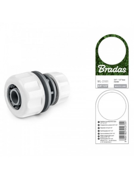 Муфта соединительная редукционная 3/4" / 1/2" WHITE LINE (25 шт.) WL-2101 (Bradas)