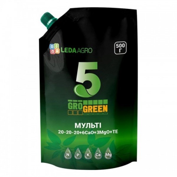Мульти 5 Гель (20-20-20+6Ca+3MqO+TE) удобрение (GroGreen)