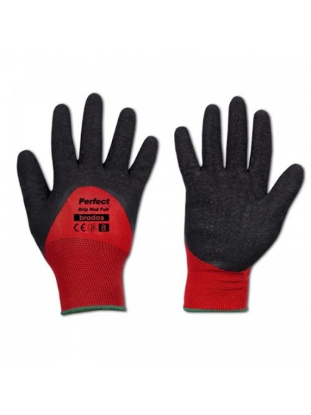 Перчатки защитные Perfect Grip Red Full латекс (Bradas)