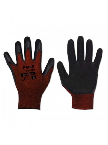 Перчатки защитные Flash Grip Red латекс (Bradas)