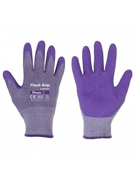 Перчатки защитные Flex Grip Lavender латекс (Bradas)