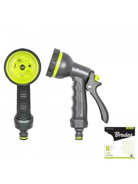 Пистолет поливочный LIME EDITION 7 режимов SOFT, LE-5102 (Bradas)