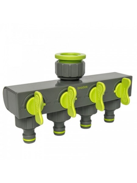 Распределитель с 4 кранами РО 3/4" LIME EDITION, LE-3033 (Bradas)