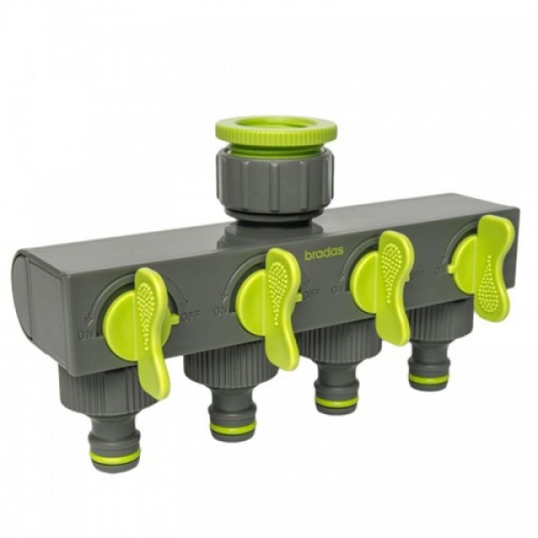 Распределитель с 4 кранами РО 3/4" LIME EDITION, LE-3033 (Bradas)