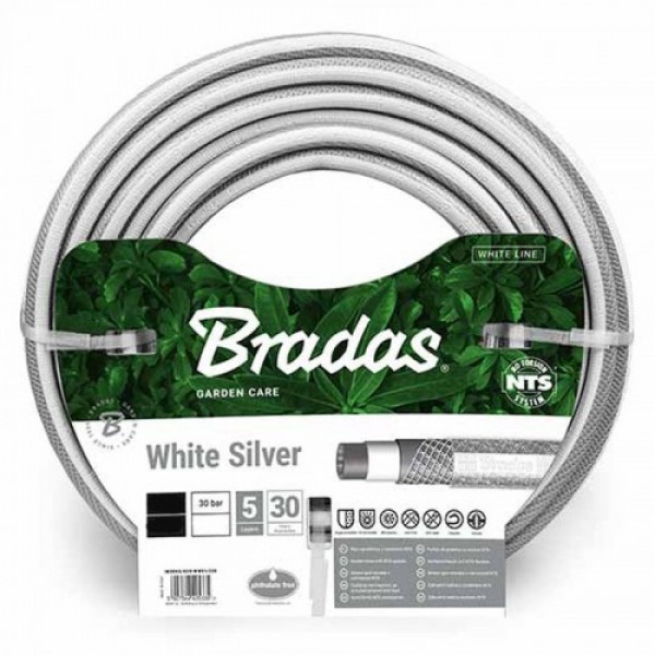 Шланг для полива NTS WHITE SILVER 1/2 дюйм. (Bradas)