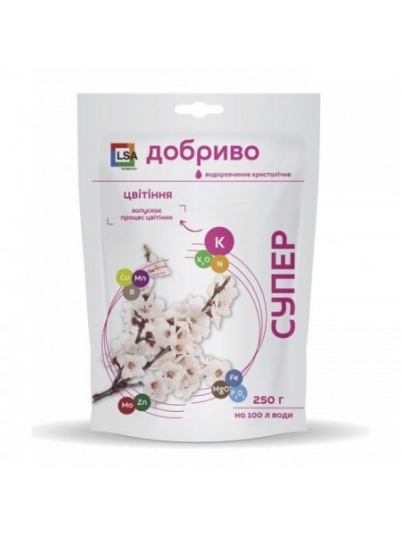 Супер Цветение органо-минеральное удобрение (Семейный сад)