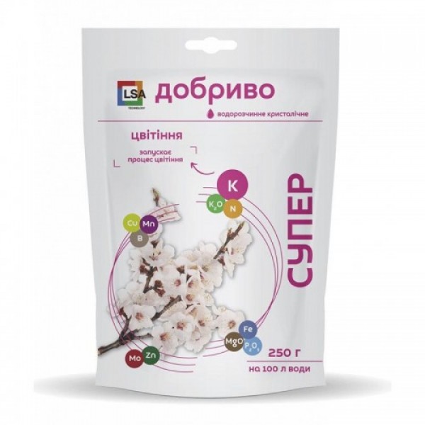 Супер Цветение органо-минеральное удобрение (Семейный сад)