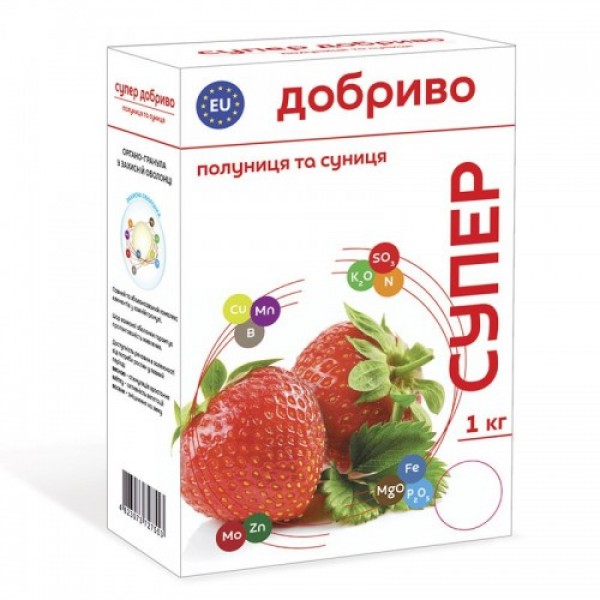 Супер для клубники и земляники органо-минеральное удобрение (Семейный Сад)