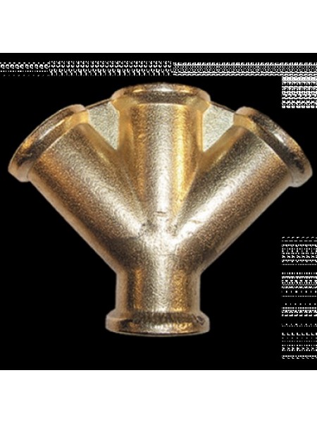 Тройник 4 x РО 3/8" из латуни, SP029 (Bradas)