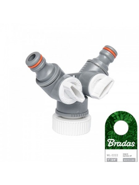Тройник с кранами РО 1"/3/4" WHITE LINE (15 шт.) WL-2222 (Bradas)