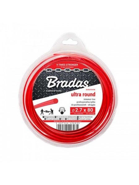 Леска для скашивания ULTRA круглая 2.7x80м, блистер (Bradas)
