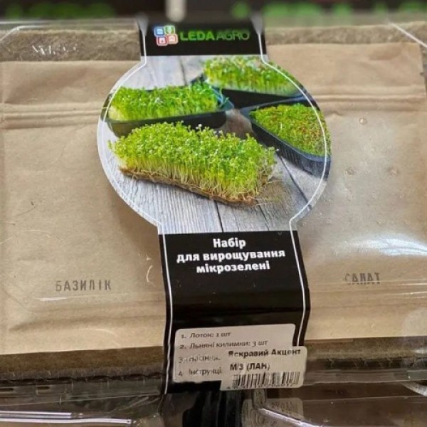 Яскравий Акцент набір для вирощування мікрозелених (World of Seeds)