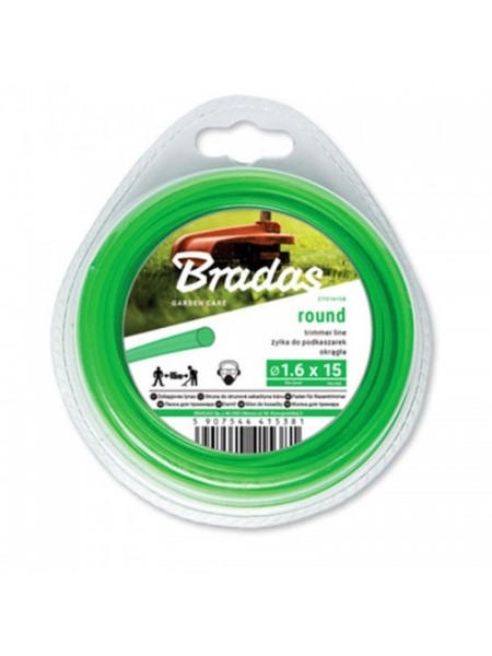 Жилка (леска) для триммера TRIMMER круглое сечение 15м (Bradas)